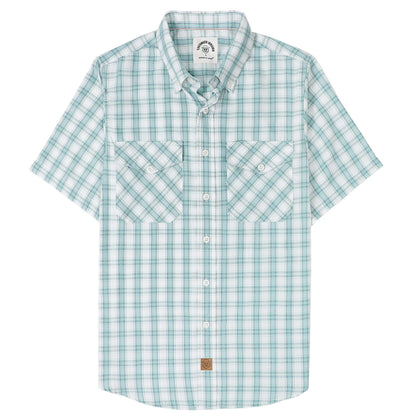HOTDubinik® Mens Short Sleeve Button Down Two Pockets Soft Vintage Regular Fit Vintage Fishing Casual Shirts