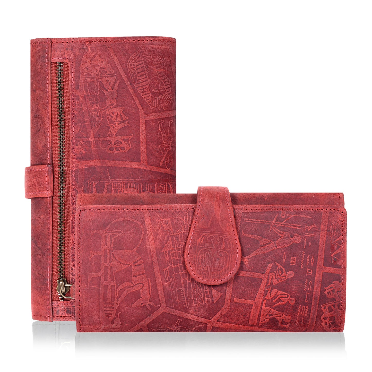 HOTReal Leather Women Wallet Leather with RFID Blocking -Trifold Card Holder Designer Ladies Clutch with ID Window Wallets