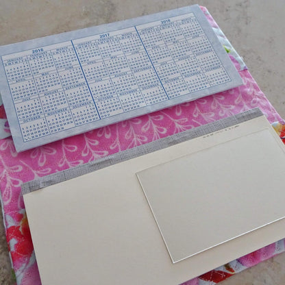 HOTCheckbook Cover - Billfold Wallet - Pink Floral Fabric Checkbook Organizer