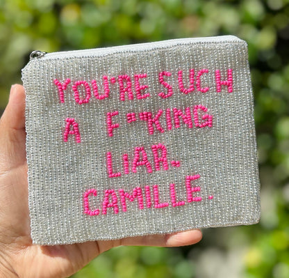 HOTRHOBH Beaded Purse Pouch, You're Such a Liar Camille, Birthday Gifts, Beaded Wallet Preppy Bag Housewives Beverly Hills Bravo TV Fan RHOBH Gifts