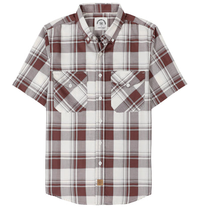 HOTDubinik® Mens Short Sleeve Button Down Two Pockets Soft Vintage Regular Fit Vintage Fishing Casual Shirts