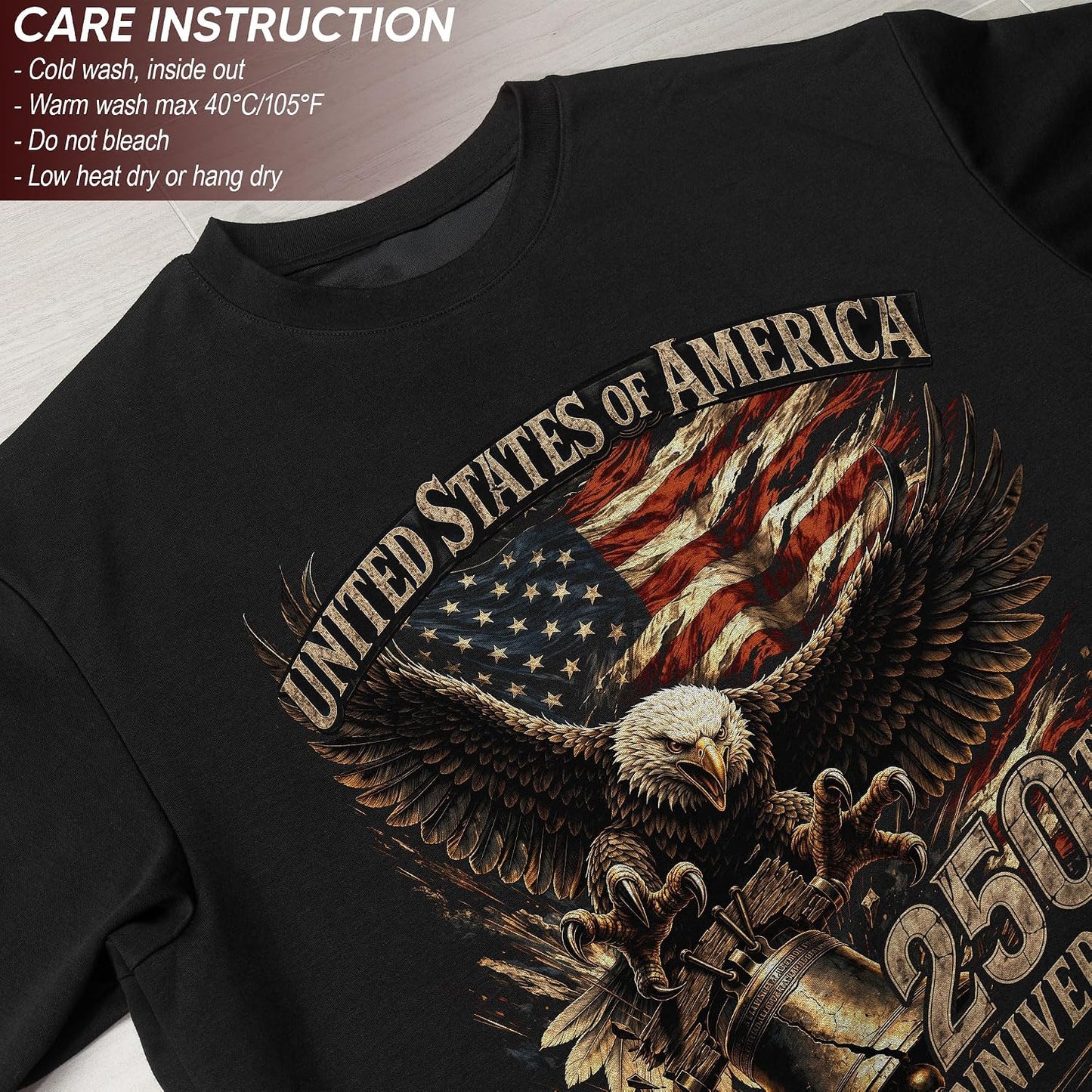HOT250th Anniversary USA Shirt, 1776-2026 Graphic Shirts for Men | Graphic T-shirt featuring 1776-2026 inspired artwork, suitable for holidays, gatherings, casual wear, and everyday outfits