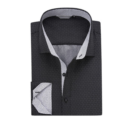 HOTAlex Vando Mens Printed Dress Shirts Regular Fit Casual Button Down Shirt | Wrinkle resistant, Machine washable, Contrast on inner collar & cuff, True-to-size cut, Business & Daily, Easy outfit pairing