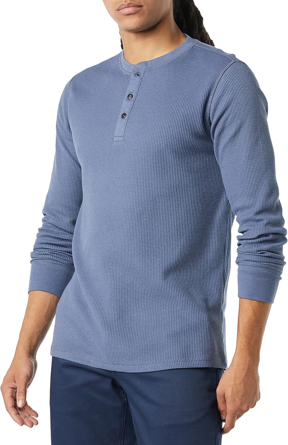 HOTAmazon Essentials Men's Long Sleeve Waffle Henley Shirt