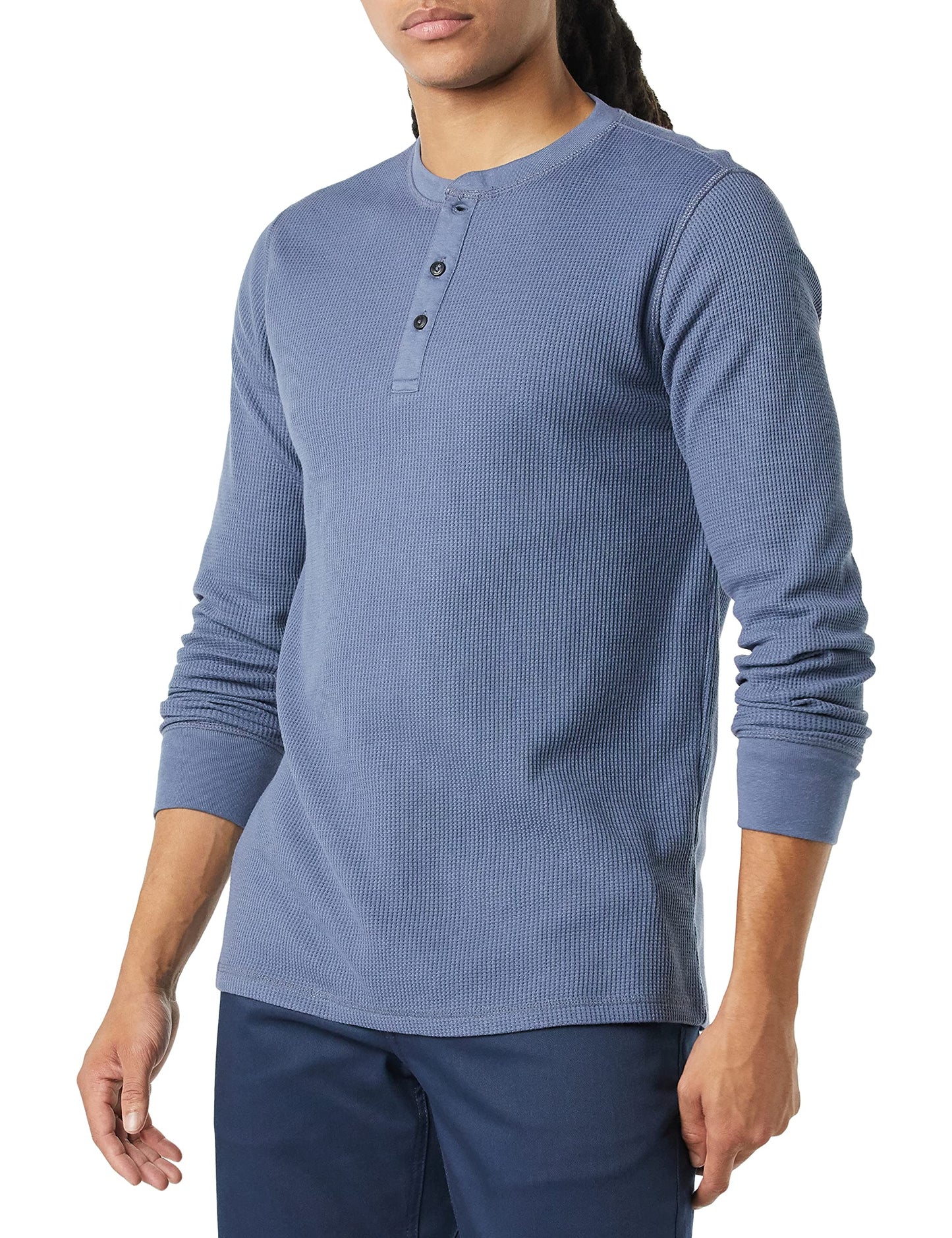 HOTAmazon Essentials Men's Long Sleeve Waffle Henley Shirt