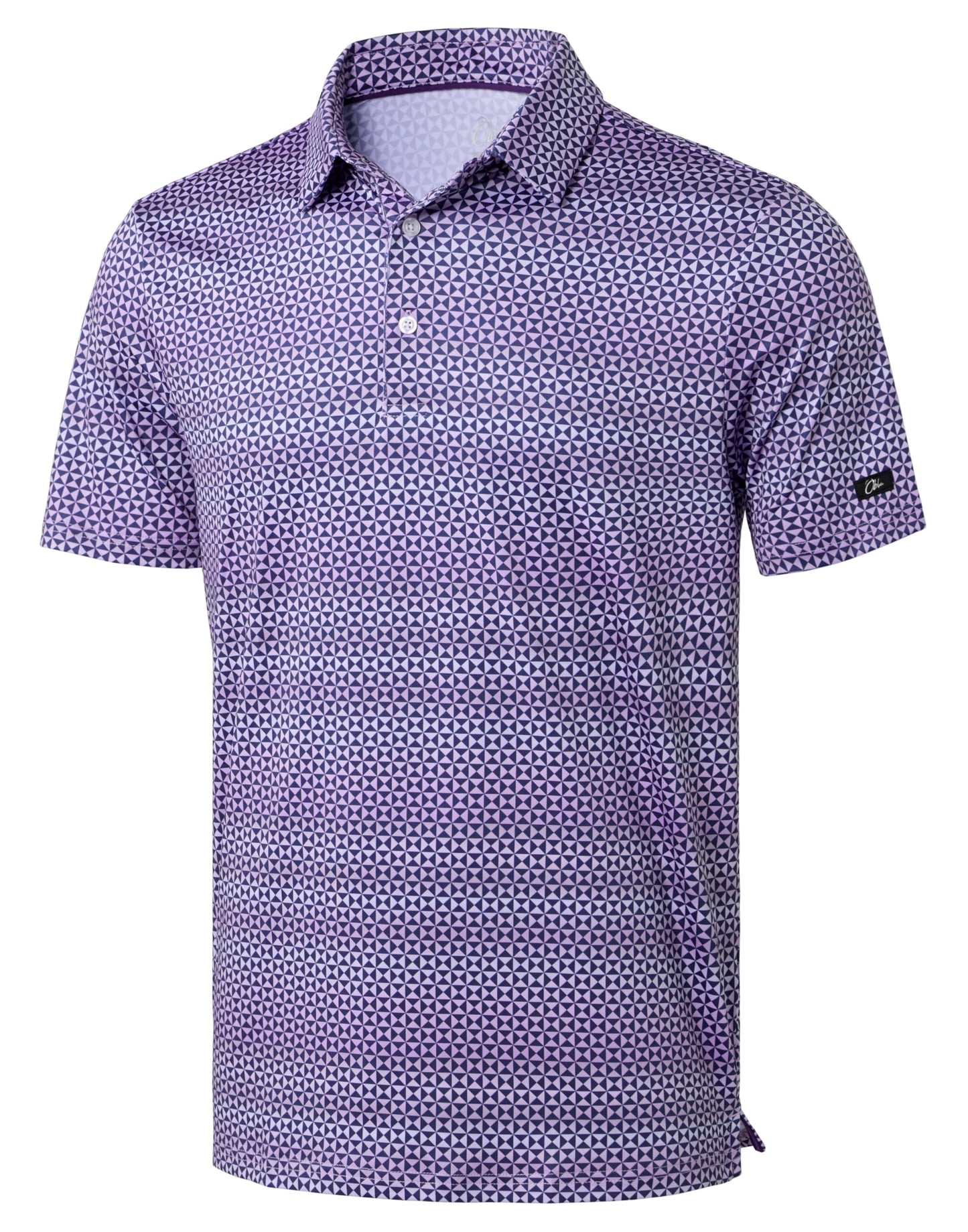 HOTObla Mens Golf Polo Shirts Short Sleeve Dry Fit Performance Moisture Wicking Casual Print Collared Golf Shirts for Men
