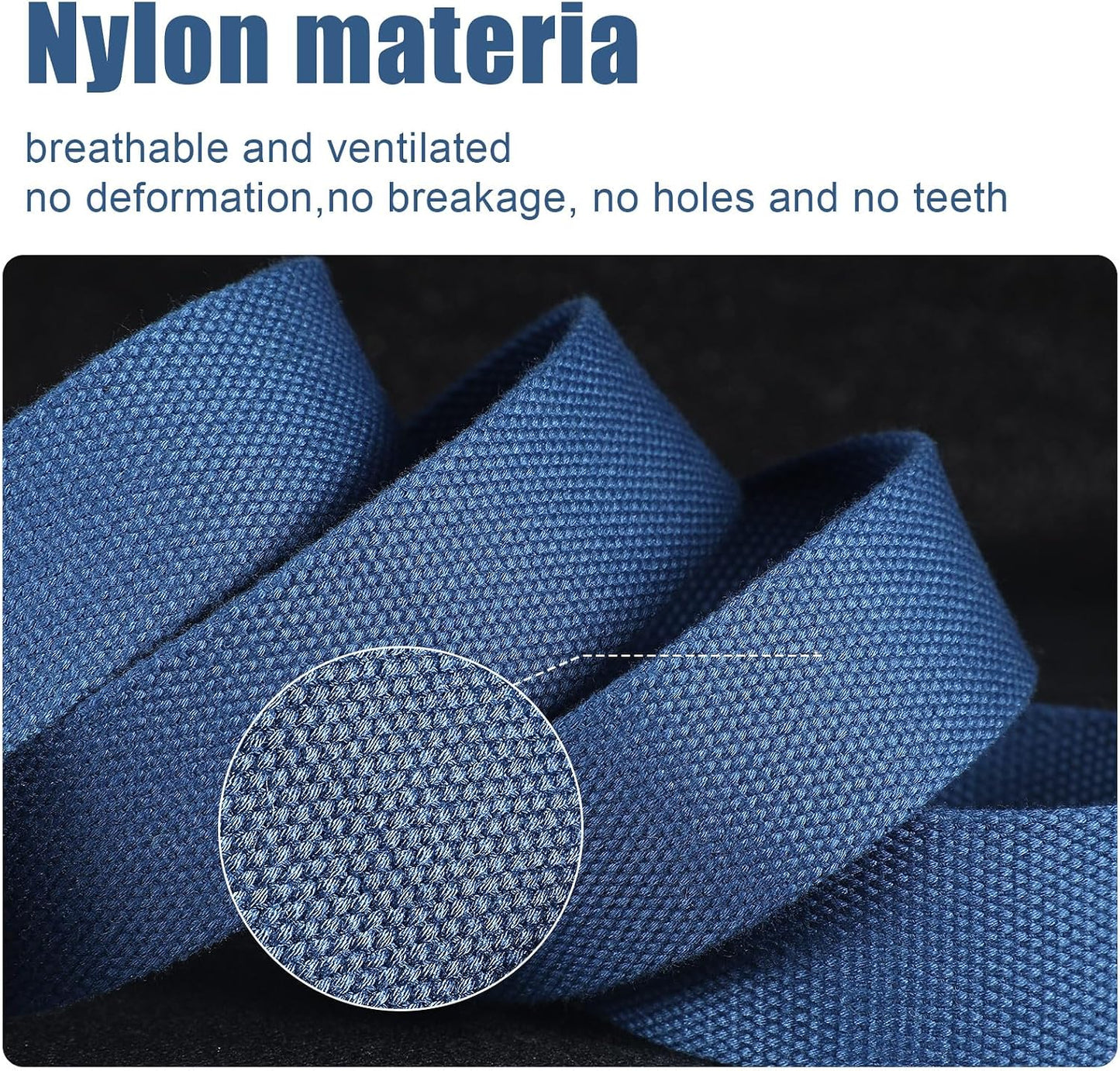 HOTGeyoga 6 Pack Golf Belts for Men Men's Golf Web Belt Nylon Web Belt Size up to 55" Adjustable Solid Nylon Belt