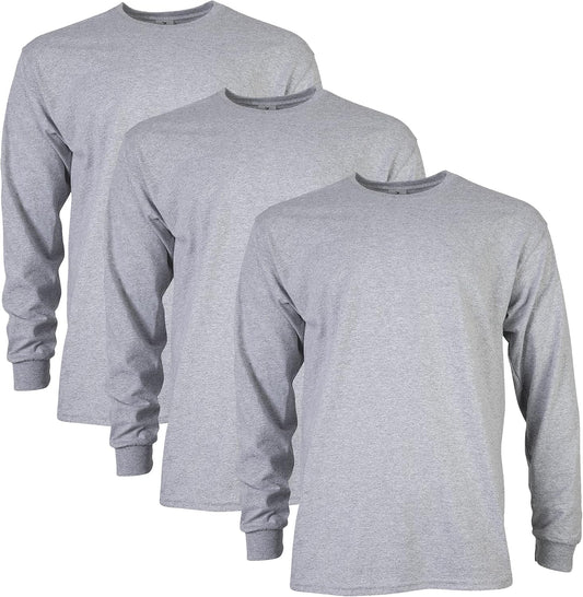 HOTGildan Adult Ultra Cotton Long Sleeve T-Shirt, Style G2400, Multipack