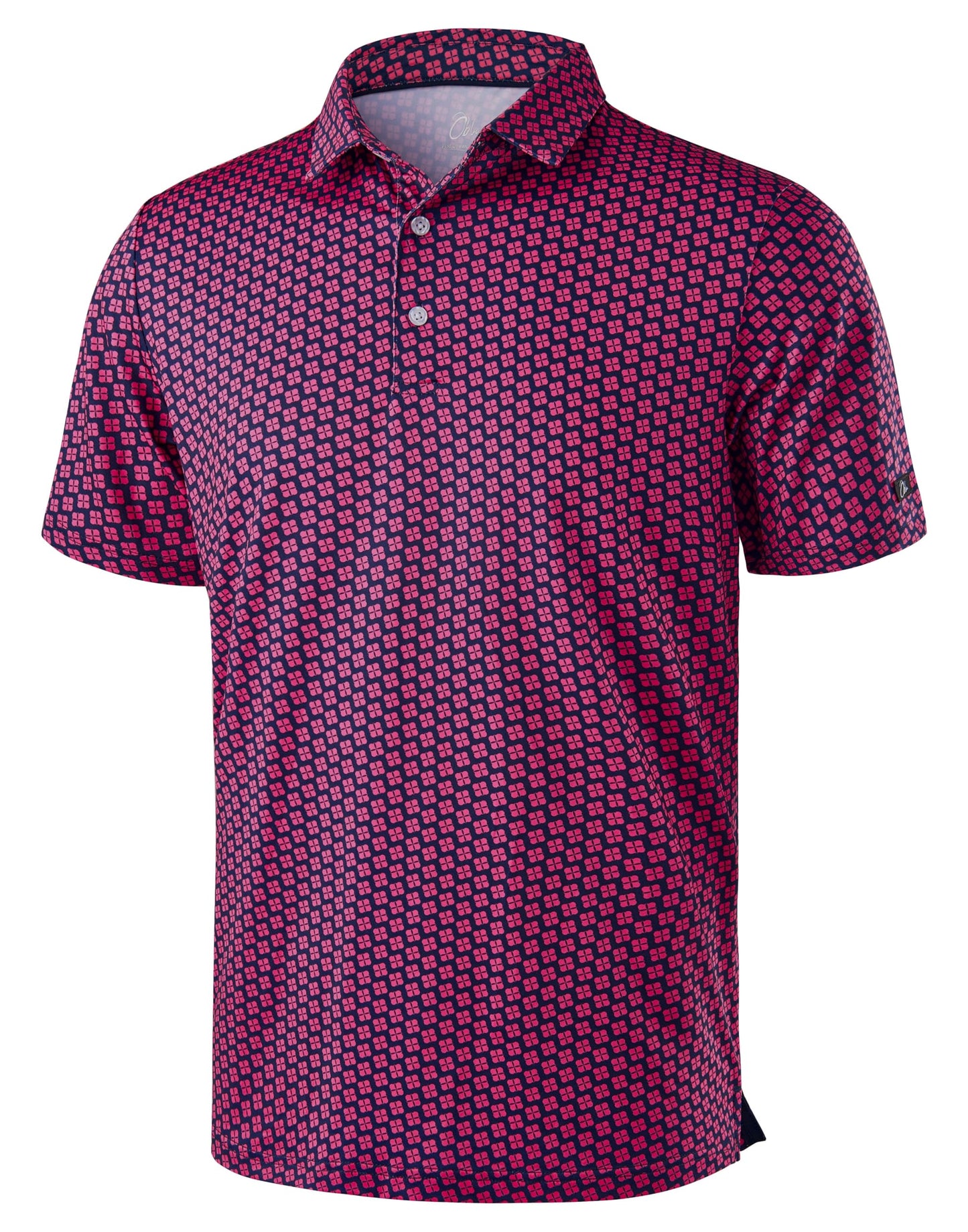 HOTObla Mens Golf Polo Shirts Short Sleeve Dry Fit Performance Moisture Wicking Casual Print Collared Golf Shirts for Men