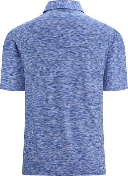 HOTAlex Vando Mens Golf Shirt Moisture Wicking Quick-Dry Short Sleeve Polo | UPF40,Soft & stretch,Sweat resistant,Multi-scene sports & office apparel