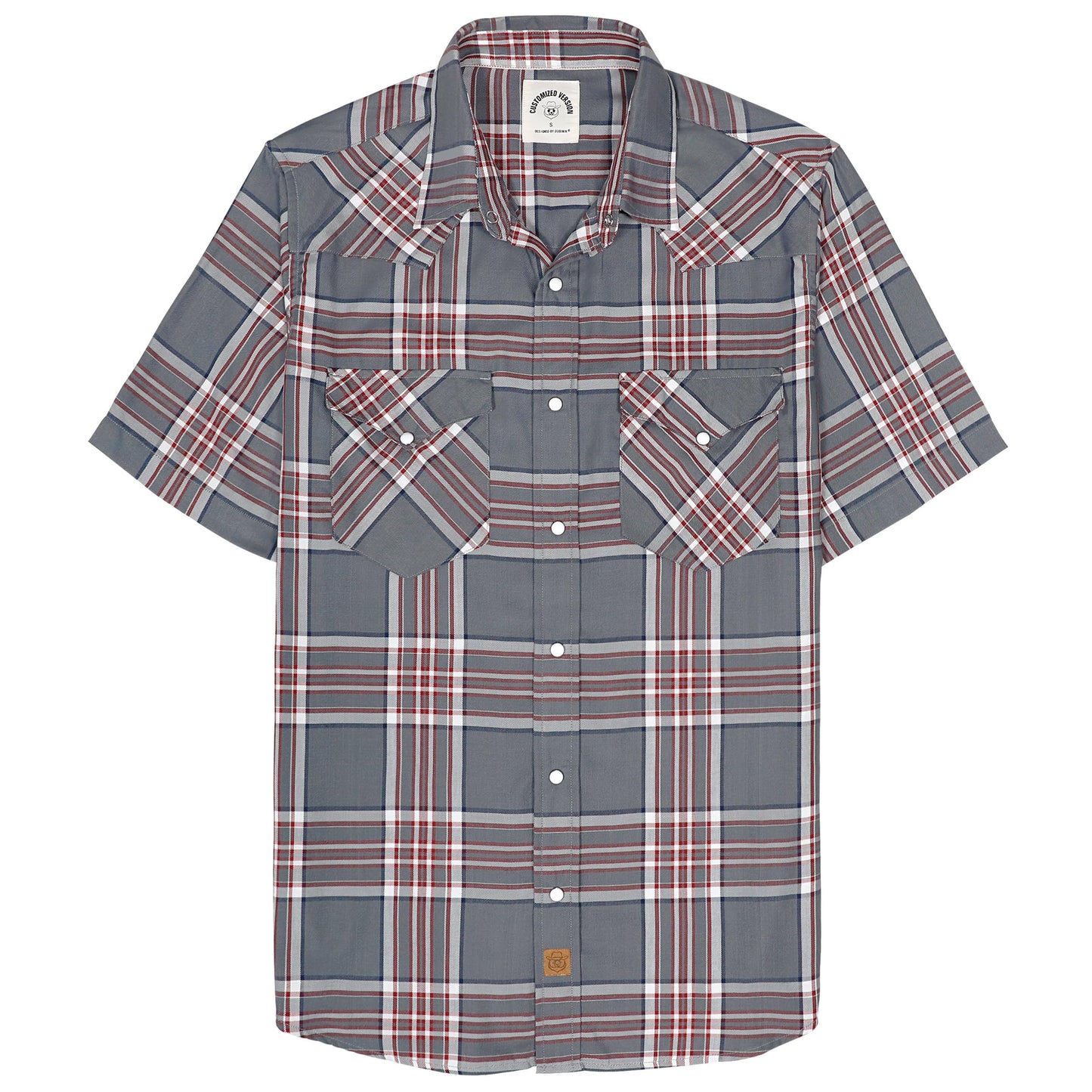 HOTDubinik® Viscose Made from Bamboo Mens Short Sleeve Shirts Plaid Shirt Western Cowboy Pearl Snap Casual Plaid Shirts for Men