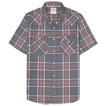 HOTDubinik® Viscose Made from Bamboo Mens Short Sleeve Shirts Plaid Shirt Western Cowboy Pearl Snap Casual Plaid Shirts for Men