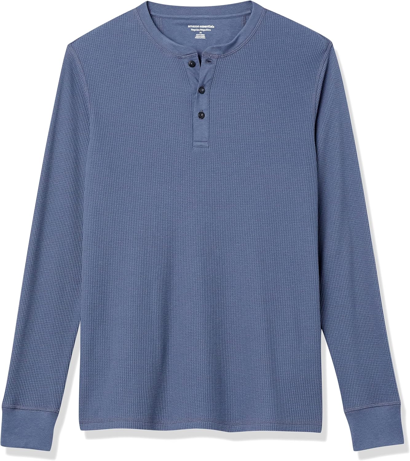 HOTAmazon Essentials Men's Long Sleeve Waffle Henley Shirt