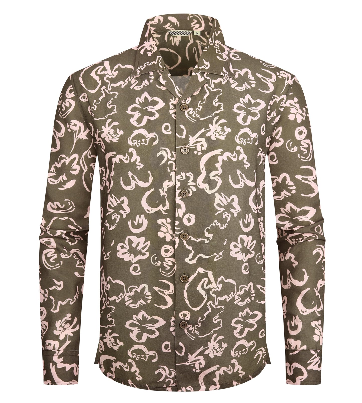 HOTAlex Vando Mens Printed Dress Shirts Regular Fit Casual Button Down Shirt | Wrinkle resistant, Machine washable, Contrast on inner collar & cuff, True-to-size cut, Business & Daily, Easy outfit pairing