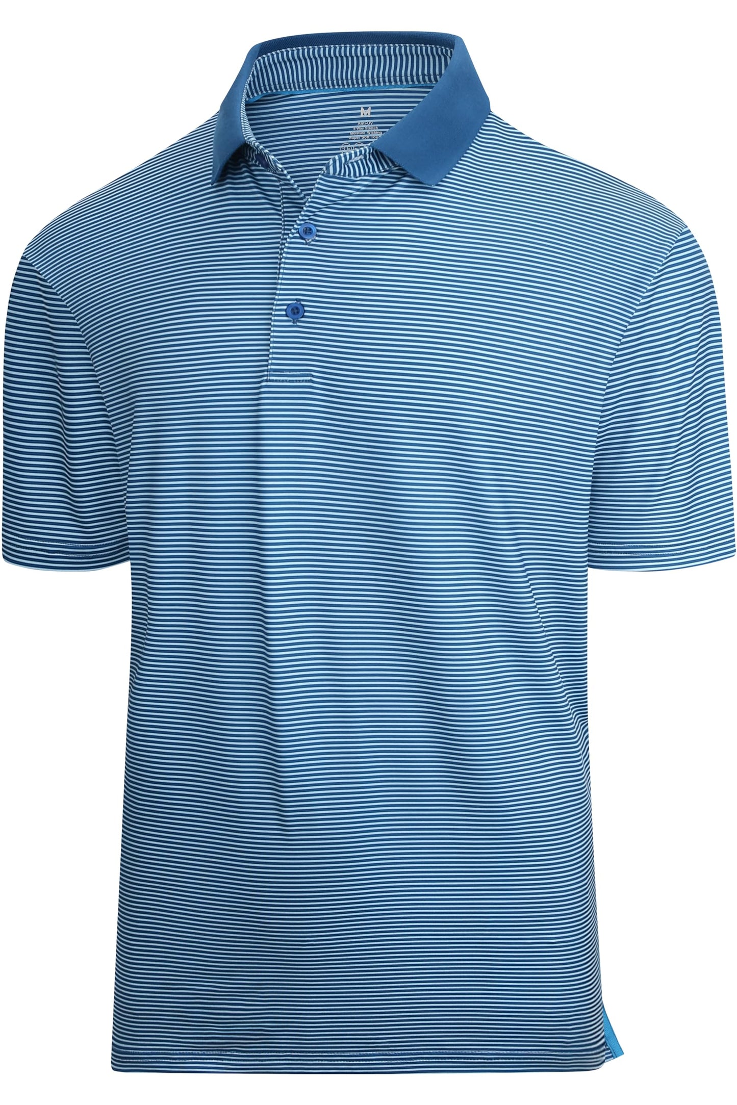 HOTEsabel.C Jacquard Golf Shirts for Men Dry Fit Short Sleeve Collared Polo | Moisture Wicking, Athletic Fit, 4-Way Stretch for Comfort, Wrinkle Free, Lightweight, Ideal for Golf, Casual & Work Wear