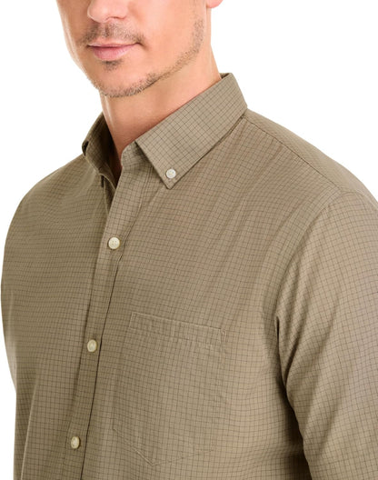 HOTVan Heusen Mens Wrinkle Free Short Sleeve Button Down Check Shirt