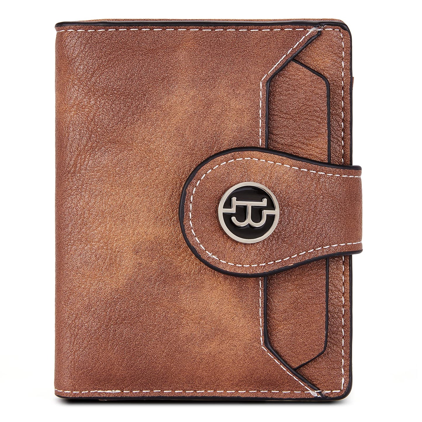 HOTBOSTANTEN Women Leather Wallet RFID Blocking Bifold Zipper Pocket Wallet Card Case Purse with ID Window