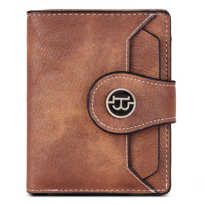 HOTBOSTANTEN Women Leather Wallet RFID Blocking Bifold Zipper Pocket Wallet Card Case Purse with ID Window