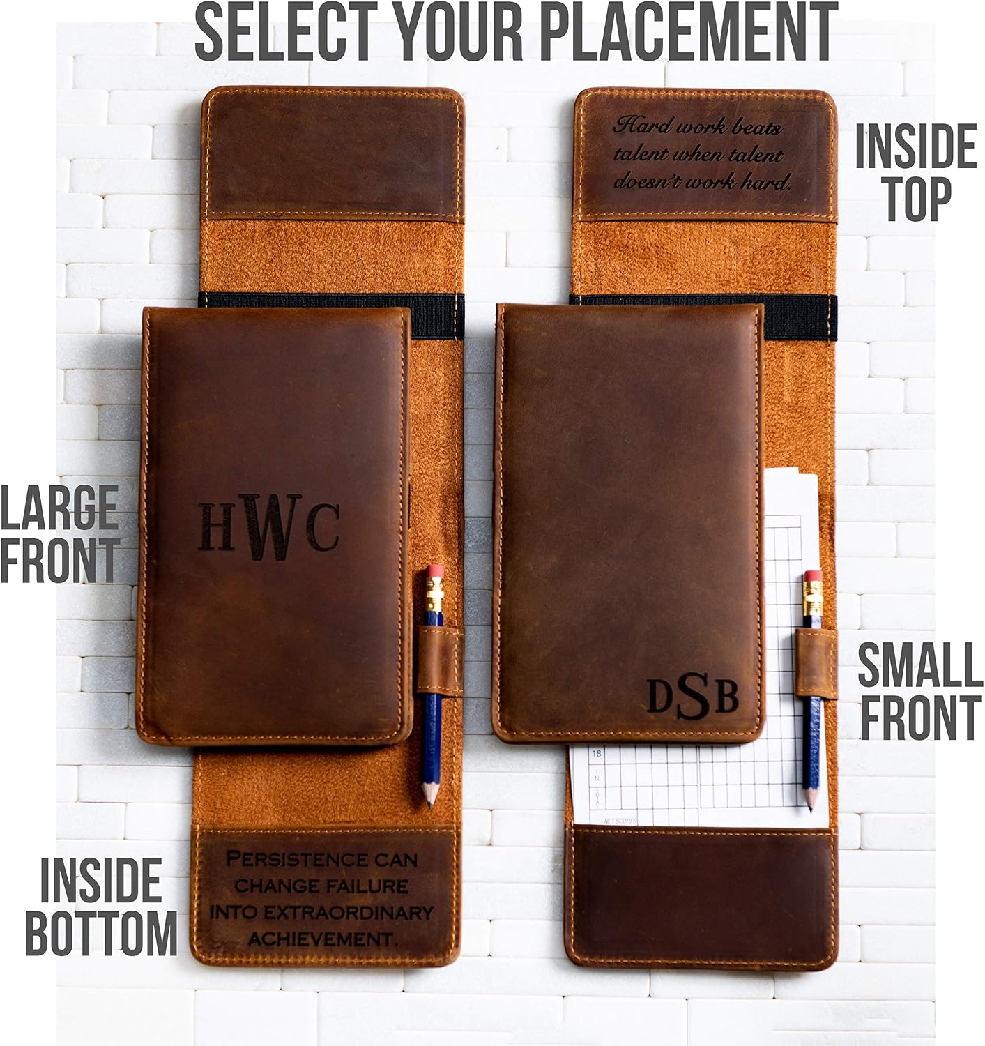HOTPersonalized Golf Scorecard & Yardage Book Holder The Copperhead by Left Coast Original