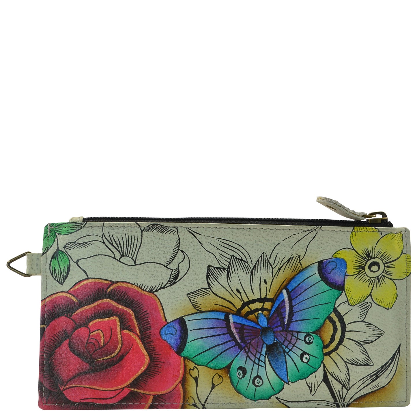 HOTAnna by Anuschka Women's Hand Painted Genuine Leather Organizer Wallet | Hand Painted