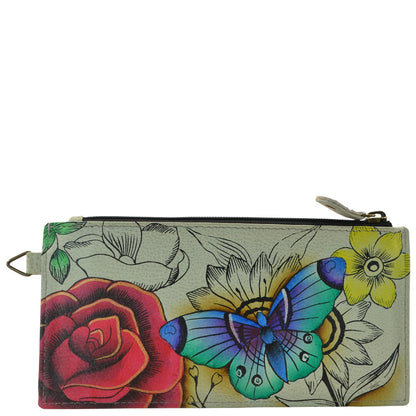 HOTAnna by Anuschka Women's Hand Painted Genuine Leather Organizer Wallet | Hand Painted