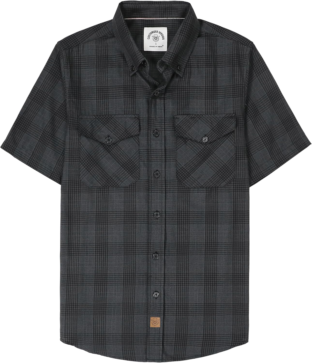 HOTDubinik® Mens Short Sleeve Button Down Two Pockets Soft Vintage Regular Fit Vintage Fishing Casual Shirts