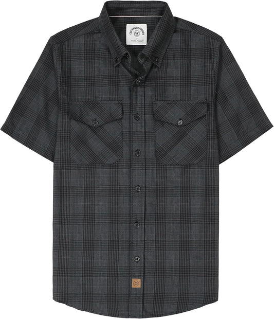 HOTDubinik® Mens Short Sleeve Button Down Two Pockets Soft Vintage Regular Fit Vintage Fishing Casual Shirts