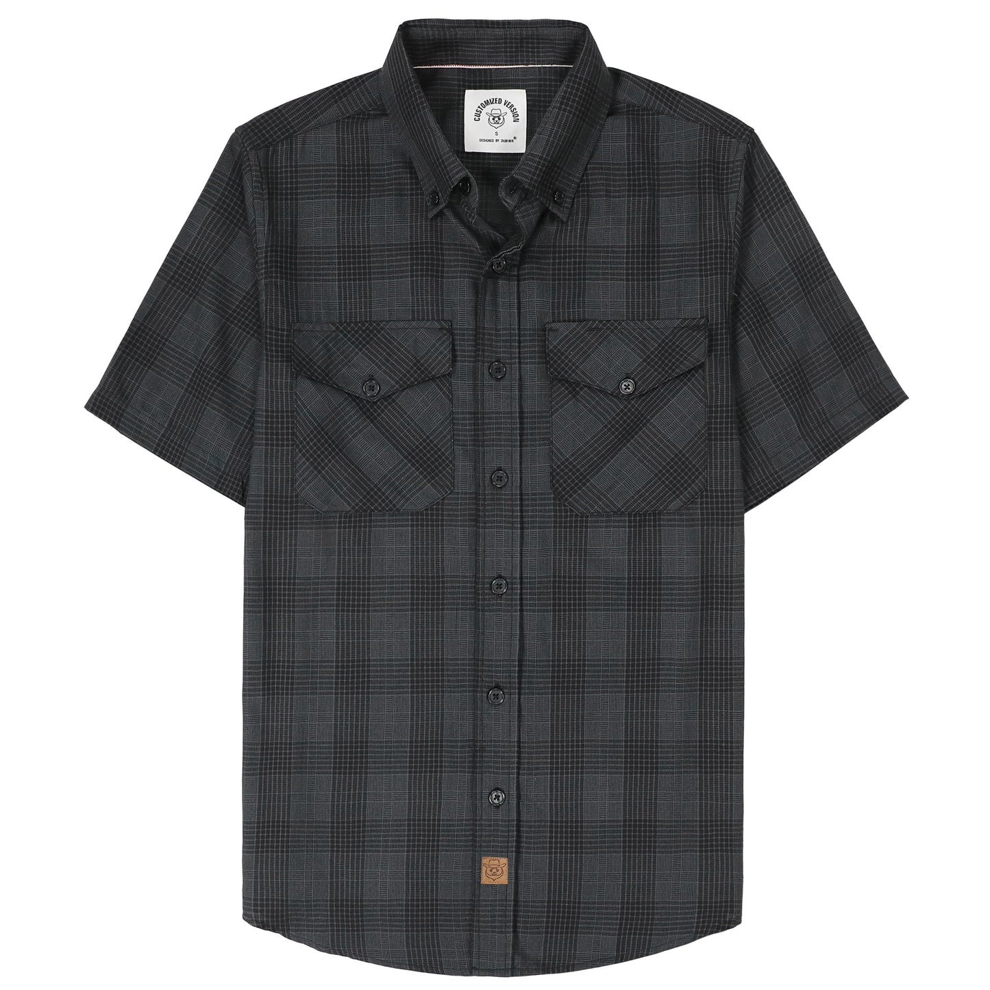 HOTDubinik® Mens Short Sleeve Button Down Two Pockets Soft Vintage Regular Fit Vintage Fishing Casual Shirts