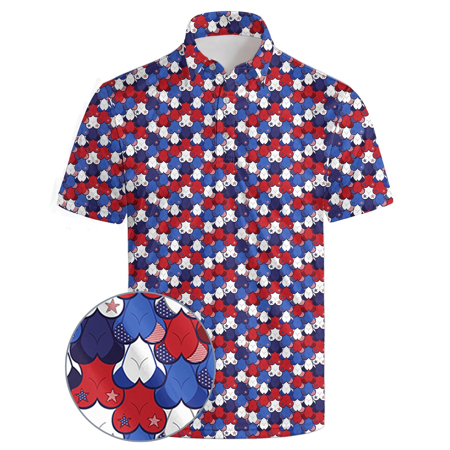 HOTGolf Polos for Men Funny Moisture Wicking Golf Shirts Performance Quick-Dry Polo Shirts Short Sleeve