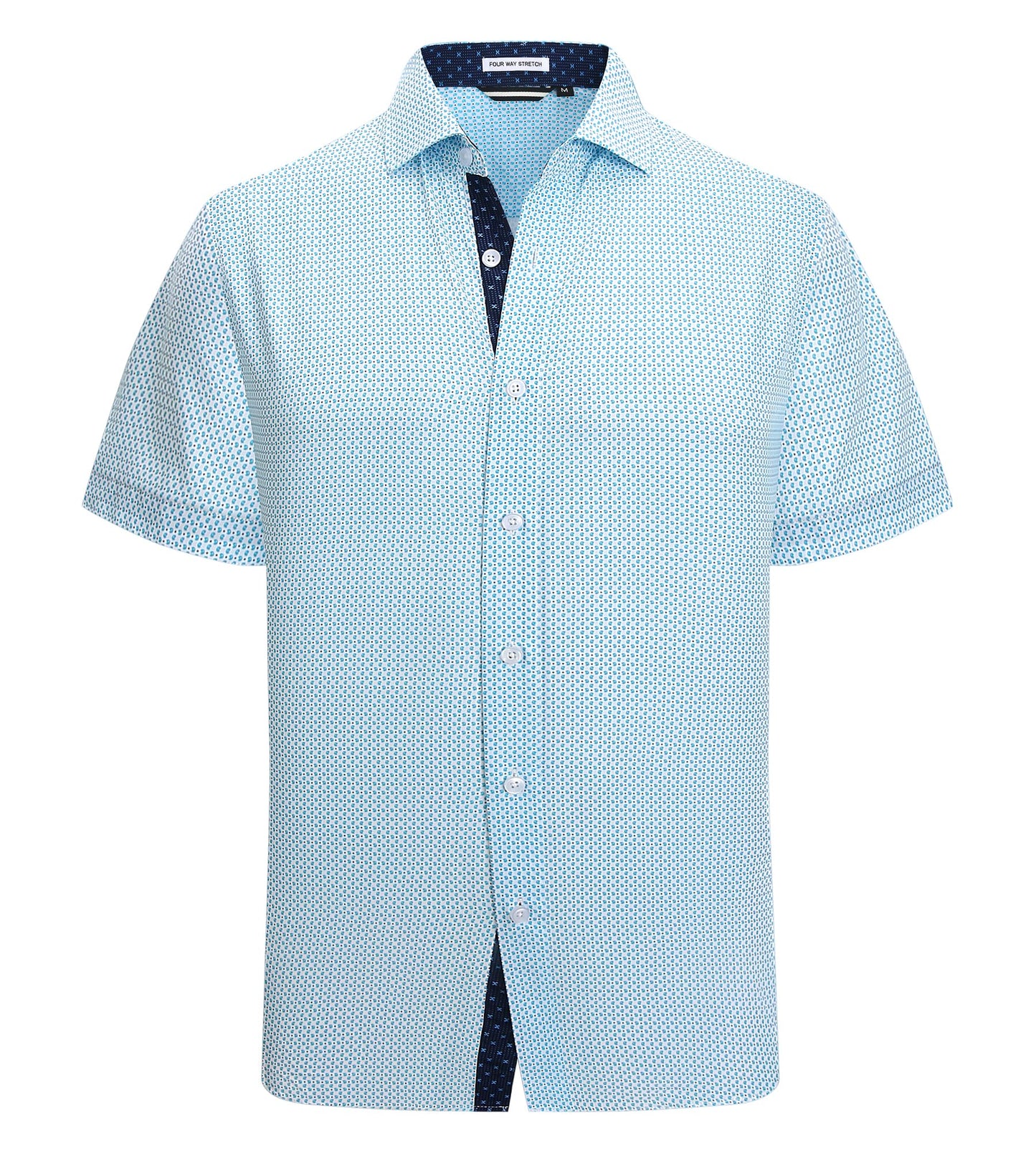 HOTAlex Vando Mens Printed Dress Shirts Easy Care Button Down Shirt | Four-way flexible weave, Inner collar & cuff contrast, Anti-wrinkle texture, Lightweight, Great present for male relatives