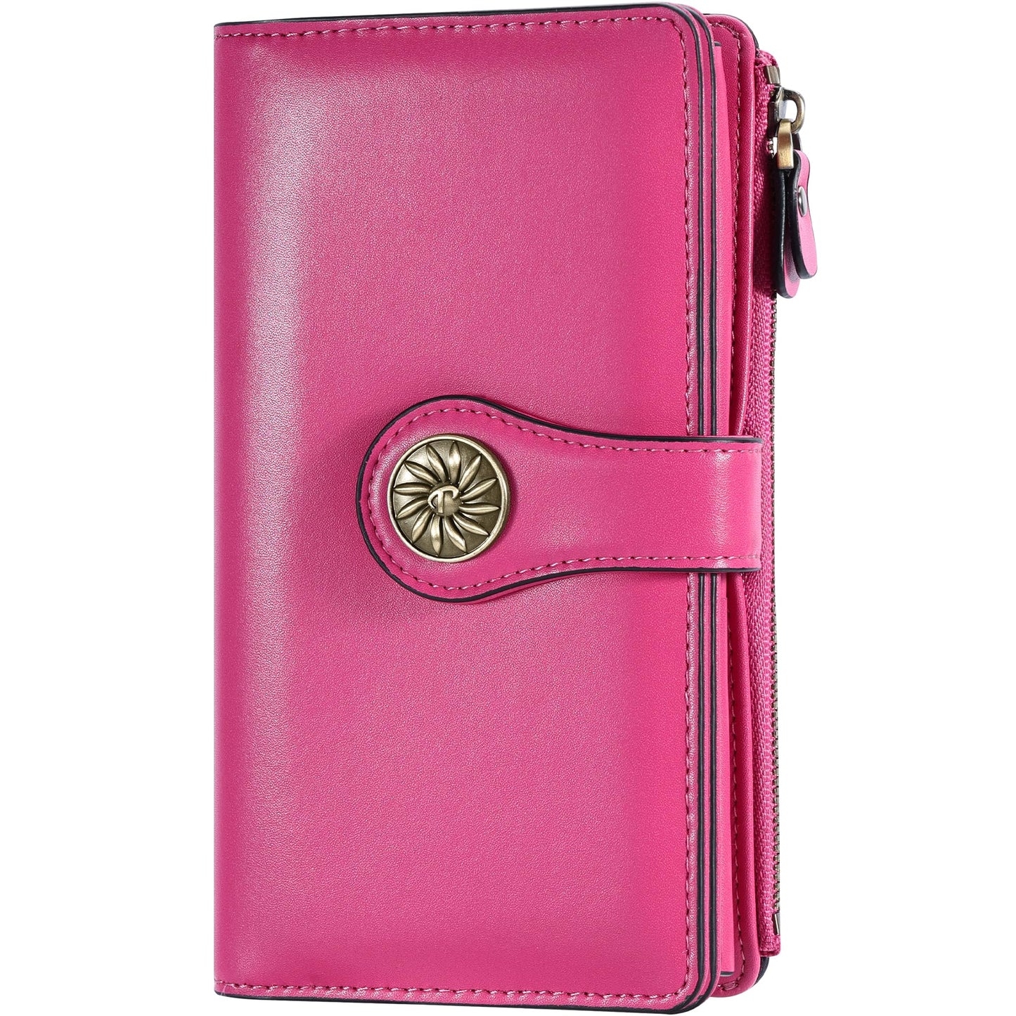 HOTTravelambo Women's Wallet RFID Blocking Trifold Clutch Large Capacity Credit Card Holder Travel Purse