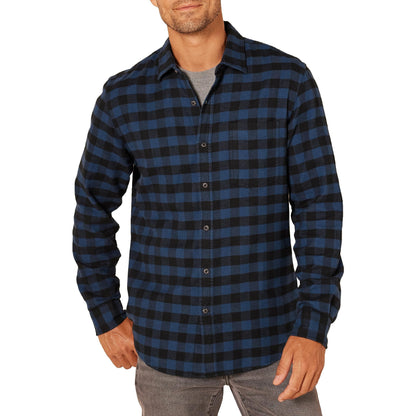 HOTAmazon Essentials Men's Slim-Fit Flannel Shirt, Long Sleeve Button Down Plaid