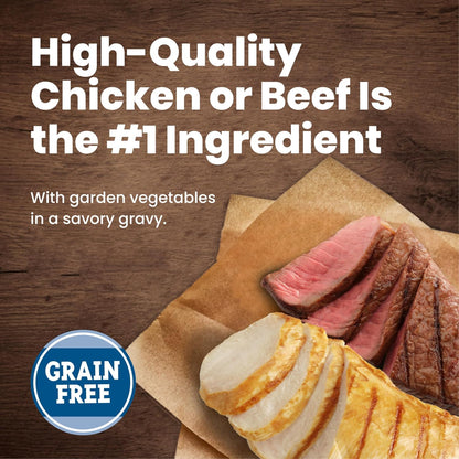 HOTBlue Buffalo Blue’s Stew Variety Pack Hearty Beef & Country Chicken Stew Natural Grain Free Wet Dog Food with Real Meat in Thick Savory Gravy, Natural Ingredients, 12.5-oz Cans (6 Count)
