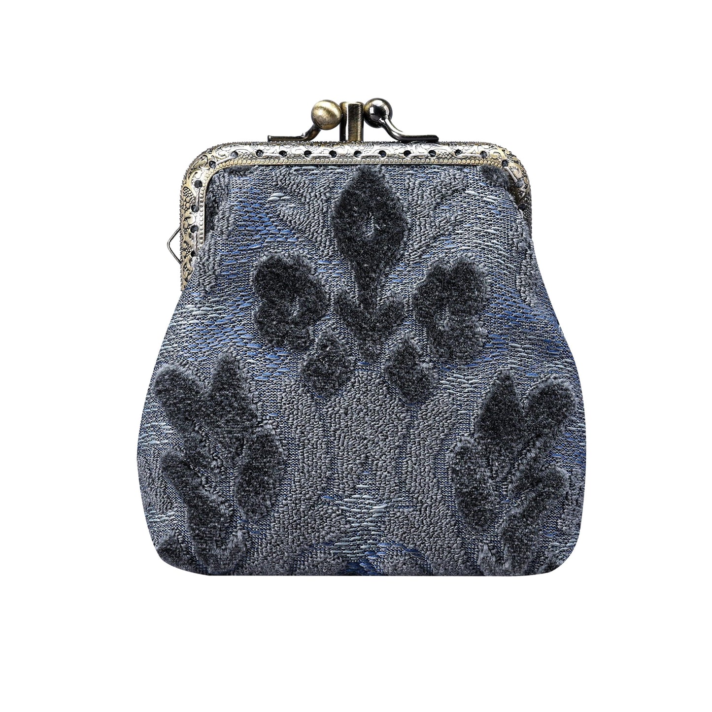 HOTCarpet Bag Double Kiss Clasp Coin Purse Pouch,Vintage Change Wallet Card Holder