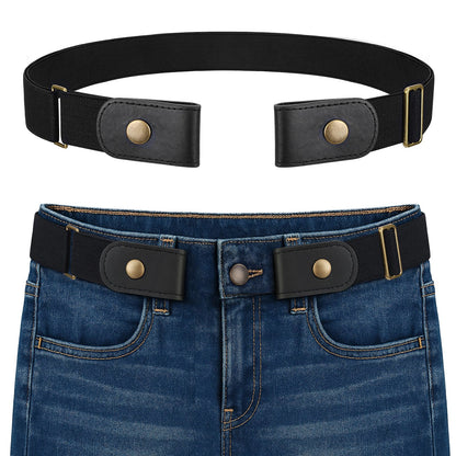 HOTBELTROAD No Buckle Elastic Belt for Men, Invisible Buckleless Stretch Belt for Men Women