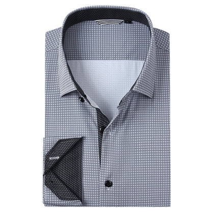 HOTAlex Vando Mens Printed Dress Shirts Regular Fit Casual Button Down Shirt | Wrinkle resistant, Machine washable, Contrast on inner collar & cuff, True-to-size cut, Business & Daily, Easy outfit pairing