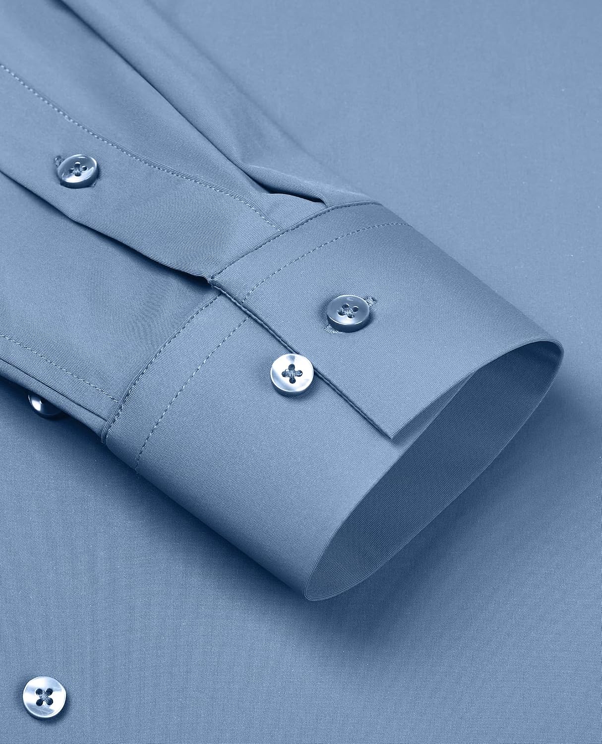 HOTLion Nardo Stretch Mens Dress Shirts Long Sleeve Slim Fit Dress Shirts for Men Muscle Fit Wrinkle Free Button Down Shirt