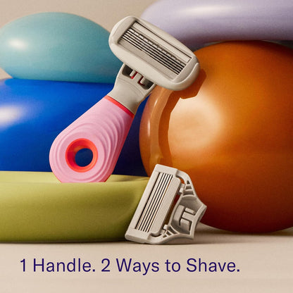 HOTFlamingo Travel Razor Kit for Women - Body & Pubic Razor - Mini Handle, 2 Blade Refills, 1 Travel Size Foaming Shave Gel & Vented Case - TSA Approved Essentials