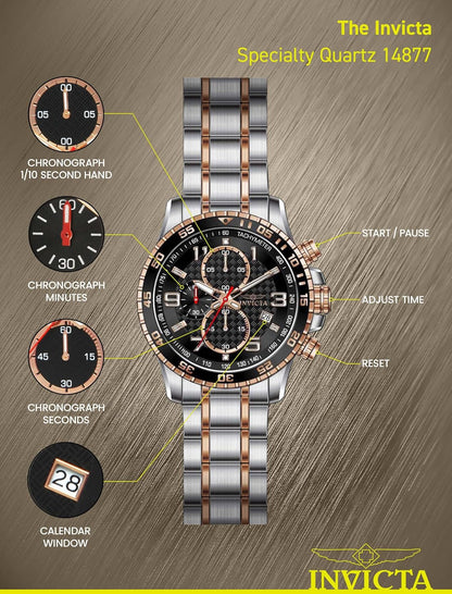 HOTInvicta Specialty Stainless Steel Men's Quartz Watch - 45mm