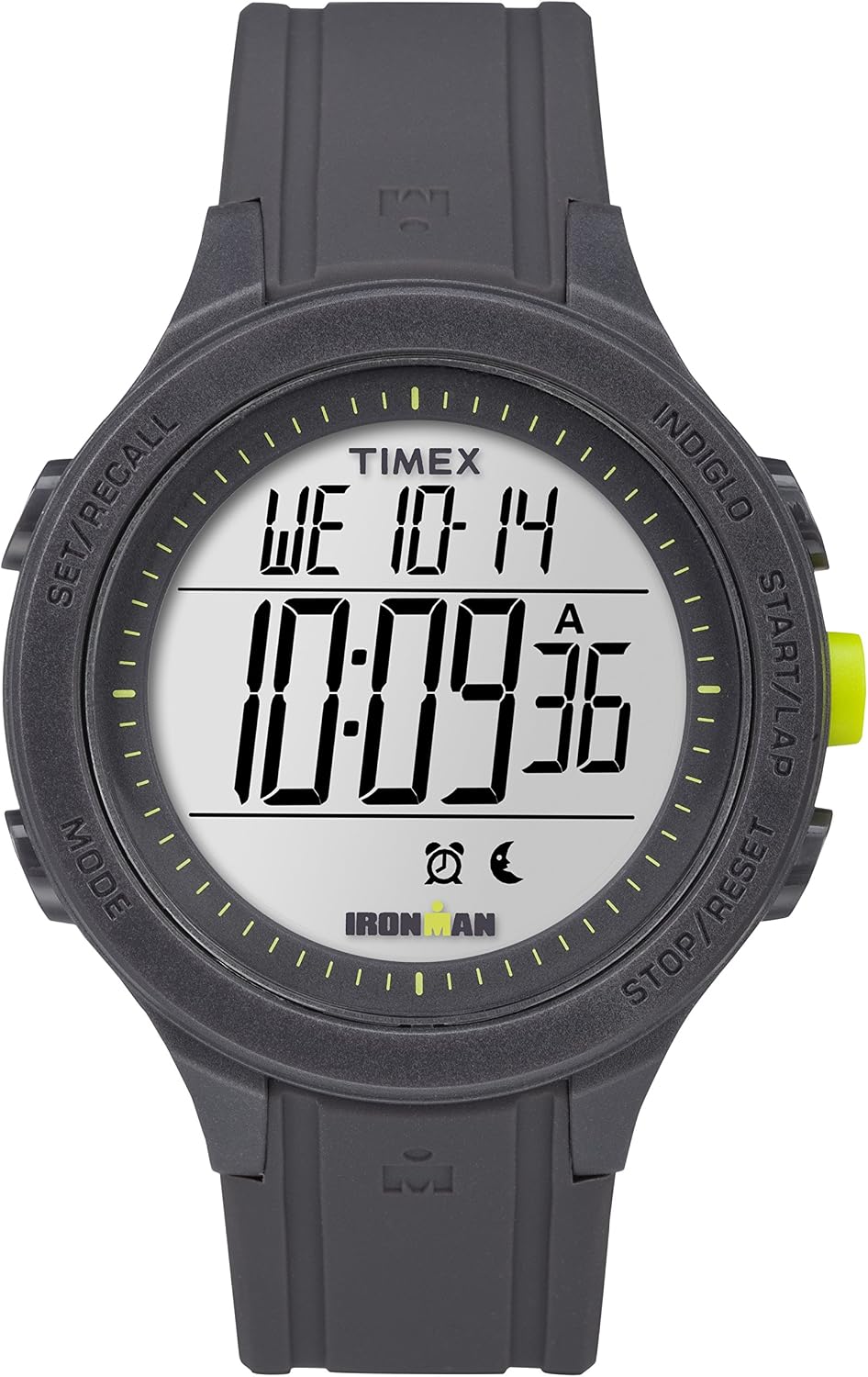 HOTTimex Men's TW5M14500 Ironman Essential 30 Black/Lime Silicone Strap Watch