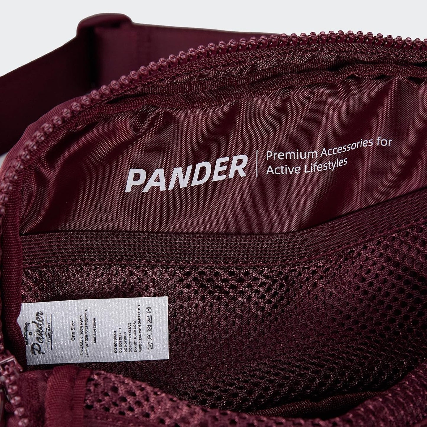 HOTPander Two Way Zipper Fanny Pack Nylon Everywhere Belt Bag for Women, Water Repellent Waist Packs, Crossbody Bags with Adjustable Strap (Red Merlot).