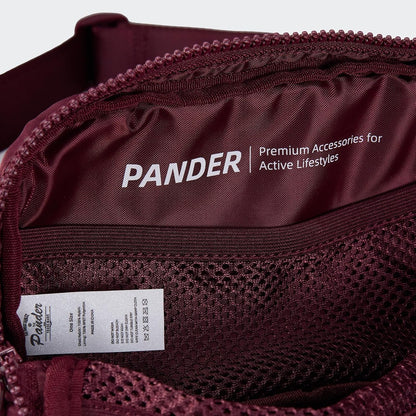 HOTPander Two Way Zipper Fanny Pack Nylon Everywhere Belt Bag for Women, Water Repellent Waist Packs, Crossbody Bags with Adjustable Strap (Red Merlot).