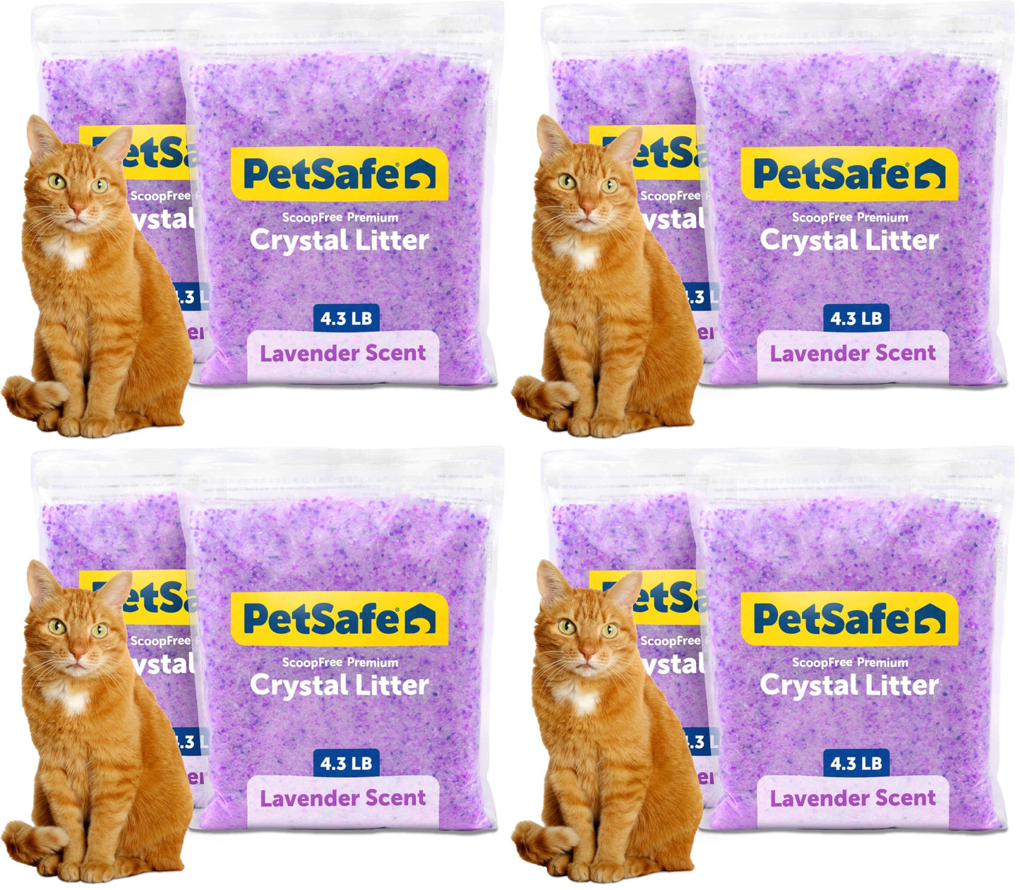 HOTPetSafe ScoopFree Premium Crystal Litter, Fresh Scent, 4.3 Lb Bag, 2 Pack