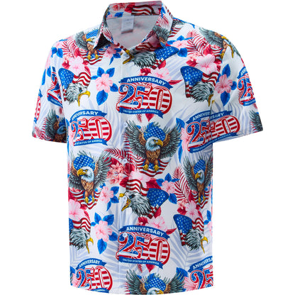 HOTMen's Casual Button Down Shirts Regular Fit Short Sleeve Hawaiian Shirt for Men