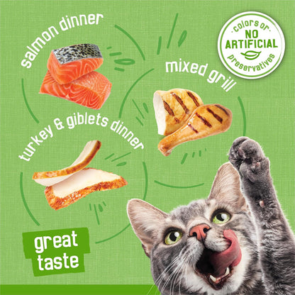 HOTPurina Friskies Wet Cat Food Pate Variety Pack Salmon Dinner, Turkey and Giblets Dinner and Mixed Grill - (2 Packs of 12) 5.5 oz. Cans