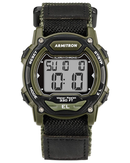 HOTArmitron Sport Unisex Digital Chronograph Nylon Strap Watch, 45-7004