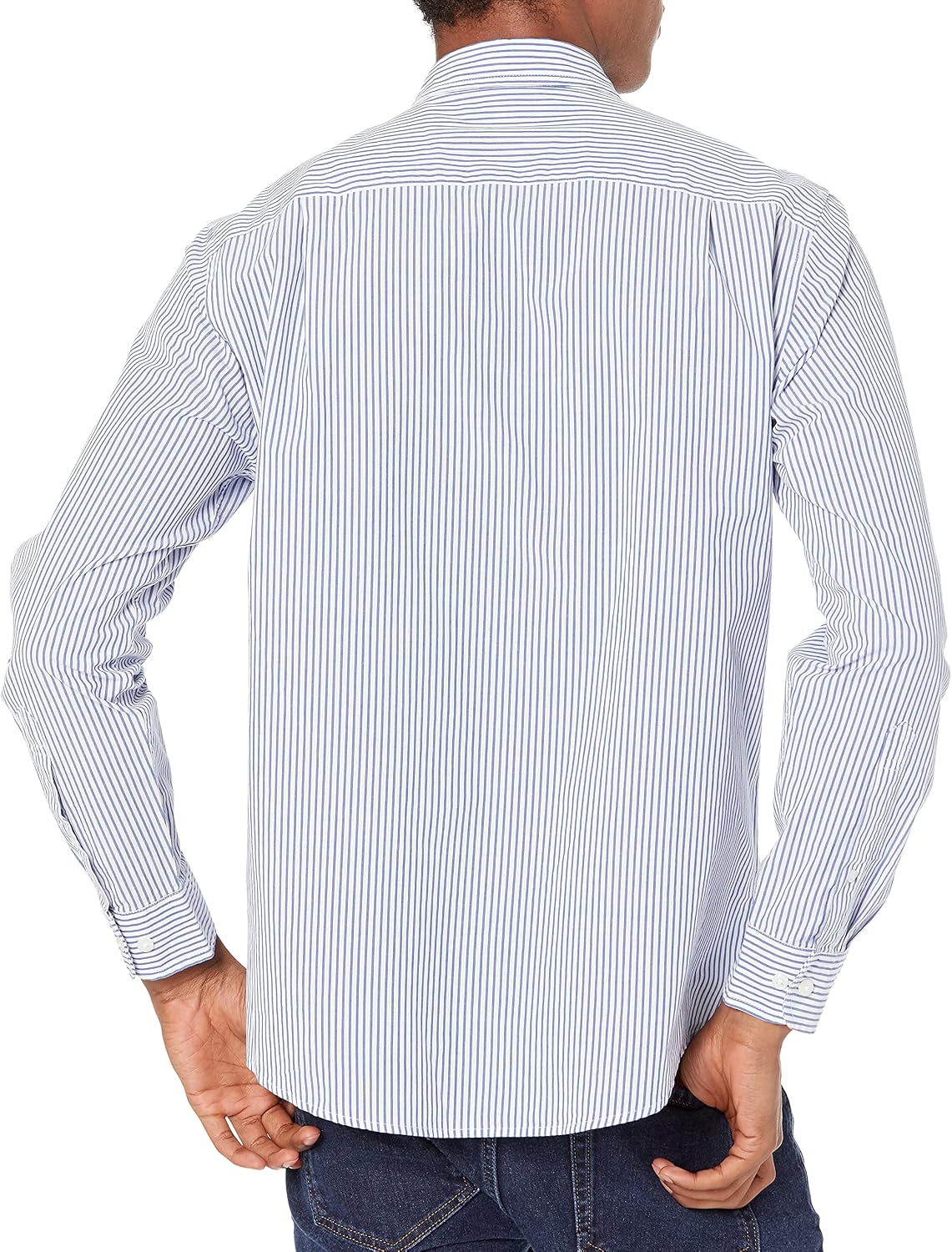 HOTAmazon Essentials Men's Regular-Fit Long-Sleeve Casual Poplin Shirt, Button Front, Business Casual, Collared
