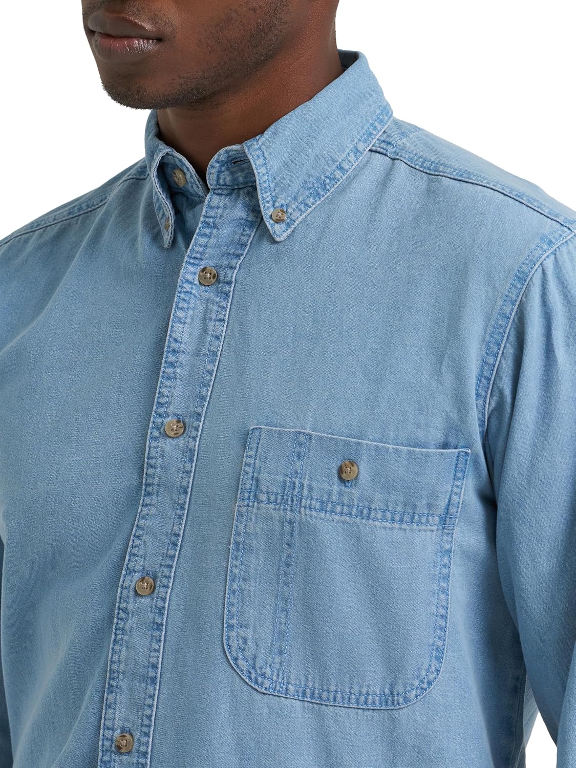 HOTWrangler Men's Denim Button Down Shirt