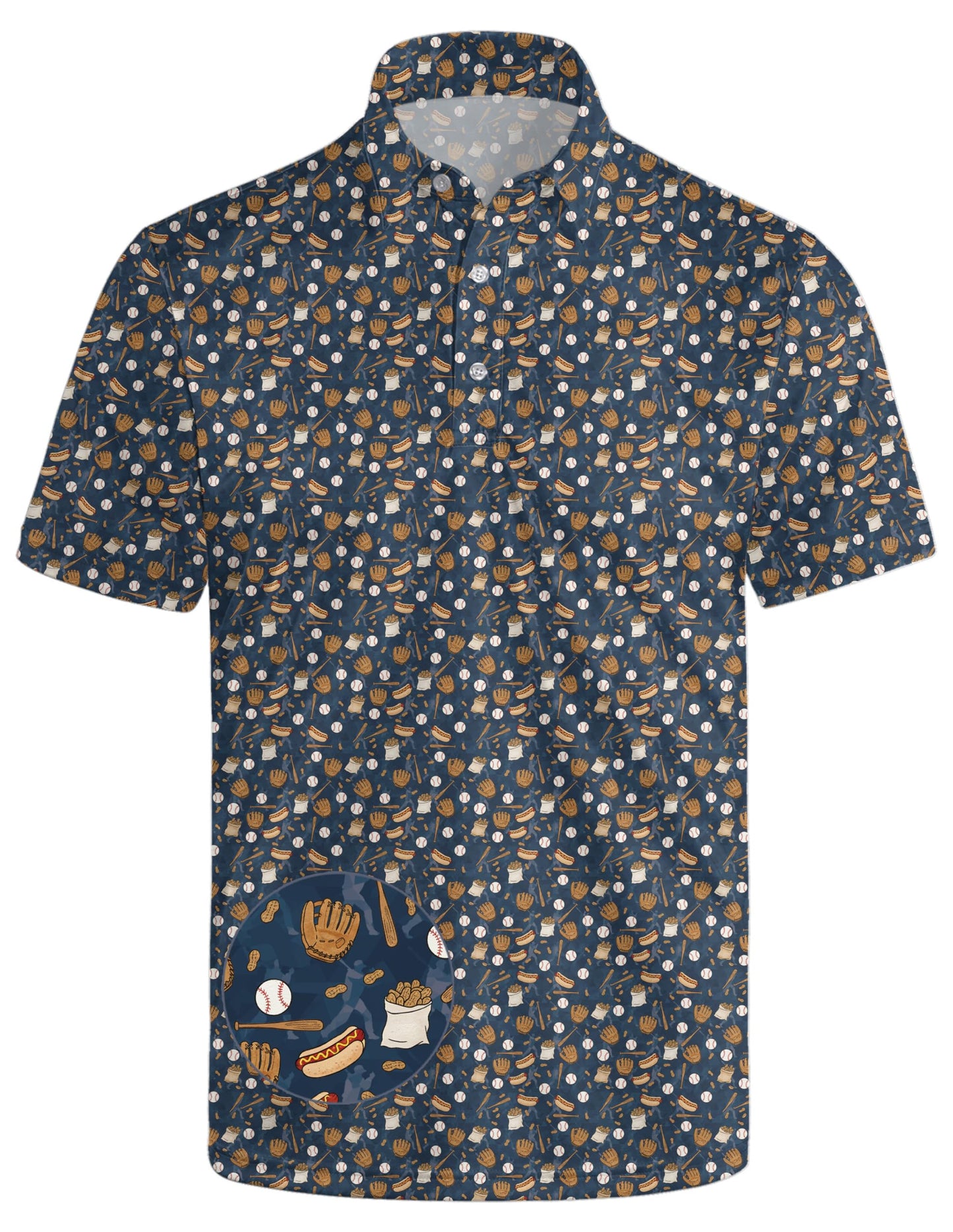 HOTGolf Polo Shirts for Men Funny Print Quick Dry Short Sleeve Performance Golf Shirts Moisture Wicking Polo Shirts