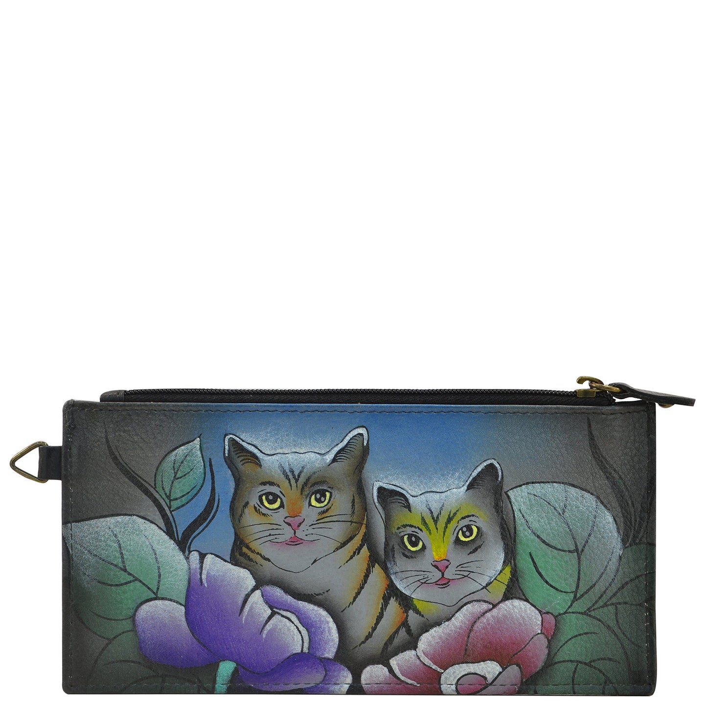 HOTAnna by Anuschka Women's Hand Painted Genuine Leather Organizer Wallet | Hand Painted